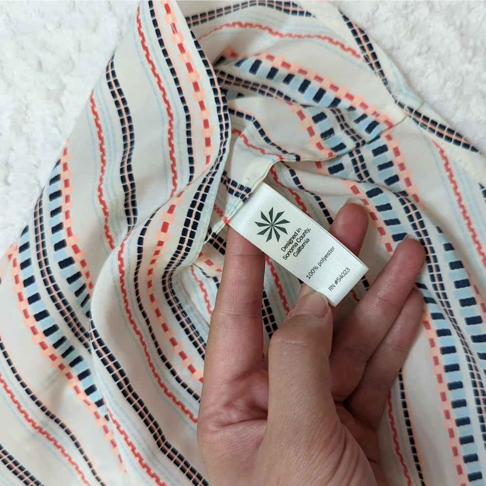 Athleta Women's Polyester Camisole Cami Tank Top Size Medium Striped Multicolor - Picture 4 of 4